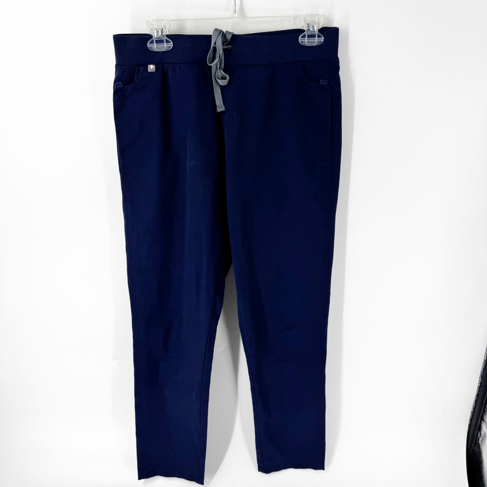 FIGS Technical Collection Navy Blue Scrub Pants Womens Small Drawstring